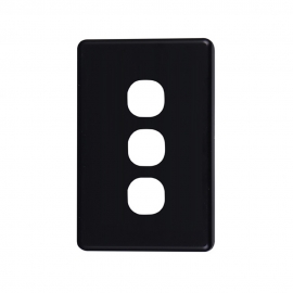 4C | Classic 3 Gang Switch Cover - Black 040.000.0053
