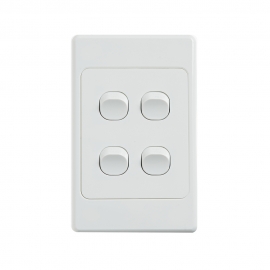 4C | Ultima 4 Gang Switch 250V 16AX - Vertical 040.000.0064