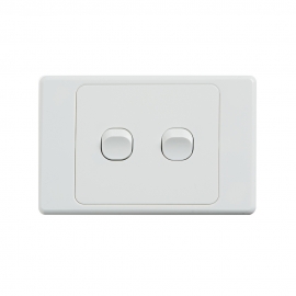 4C | Ultima 2 Gang Switch 250V 16AX - Horizontal 040.000.0068