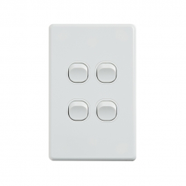 4C | Classic 4 Gang Switch 250V 16AX - Vertical