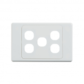4C | Ultima 5 Gang Switch Cover - White
