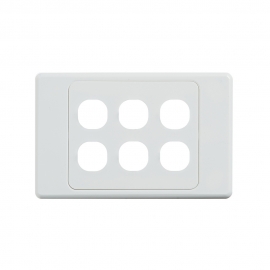 4C | Ultima 6 Gang Switch Cover - White