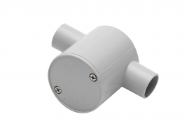 4C | Deep Junction Box 25mm 2 Way Through - 10 Pack