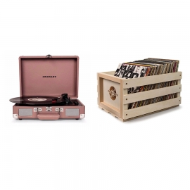Crosley Cruiser Turntable - Purple Ash + Bundled Record Storage Crate