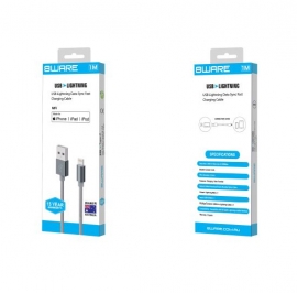 8Ware Premium 1m Apple Certified USB Lightning Data Sync Fast Charging Cable for iPhone X XS XR Max 8 7 6 iPad Air Mini iPod Retail