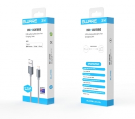 8Ware Premium 2m Apple Certified USB Lightning Data Sync Fast Charging Cable for iPhone X XS XR Max 8 7 6 iPad Air Mini iPod Retail