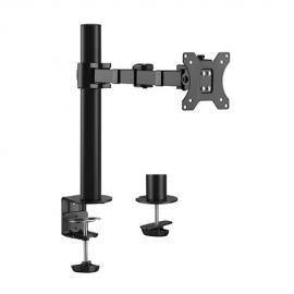Brateck Single Monitor Affordable Steel Articulating Monitor Arm Fit Most 17'-32' Monitor Up to 9kg per screen