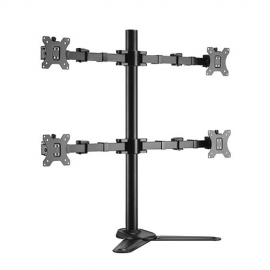 Brateck Quad Monitors Affordable Steel Articulating Monitor Stand Fit Most 17'-32' Monitors Up to 9kg per screen VESA 75x75/100x100