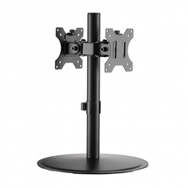 Brateck Articulating Pole Mount Single Dual Monitors Stand Fit Most 17'-32' Monitors Up to 8kg per screen