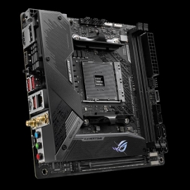 ASUS AMD B550 ROG STRIX B550-I GAMING (Ryzen AM4) Mini-ITX MB, PCIe ?4.0, Teamed Power Stages, 2.5Gb Ethernet, ?WiFi? 6, Dual M.2 W/ Heatsink, SATA 6G