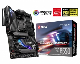 MSI MPG B550 GAMING CARBON WIFI AM4 4xDDR4 5xPCIE 2xM.2 DP HDMI RAID LAN 6xSATAIII 2xUSB3.2 8xUSB2.0