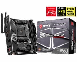 MSI MPG B550I GAMING EDGE WIFI AM4 mATX MB 2xDDR4 1xPCIE 2xM.2 HDMI LAN 4xSATAIII 2xUSB3.2 4xUSB2.0