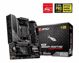 MSI MAG B550M MORTAR AM4 M-ATX MB 4xDDR4 4xPCIE 2xM.2 DP HDMI RAID LAN 6xSATAIII 2xUSB3.2 6xUSB2.0