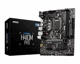 MSI H410M-PRO LGA1200 10th Gen mATX MB 2xDDR4 2xPCIE 2xM.2 LAN 4xSATAIII 1xHDMI 1xDVI-D 4xUSB3.2 6xUSB2.0