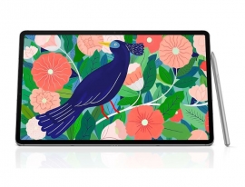 Samsung Galaxy Tab S7+ 5G 256GB Mystic Silver- S-Pen, 12.4' Display, Qualcomm Snapdragon Processor, 13MP Camera, 8GB RAM, 10090 mAh Battery