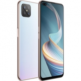 OPPO Reno4 Z 5G 128GB Dew White- 6.5' Diagonal Display, MTK MT6873 Processor, RAM 8GB, Dual Front Lenses, 18W Fast Charging, 4000mAh battery
