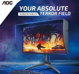 AOC AGON 27' IPS,0.5ms 240Hz Full HD, HDR 10 FreeSync 2, G-Sync Compatible, 400cd/m2, Screen Shield Gaming Monitor, VGA x 1, 2xHDMI 2.0 and 2x DP 1.4,