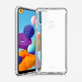 ITSKINS Spectrum 2M Drop Case - Samsung Galaxy A21s Clear/ Transparent- Stay Protected, Slim & Protective, Raised Corners, Drop Certified