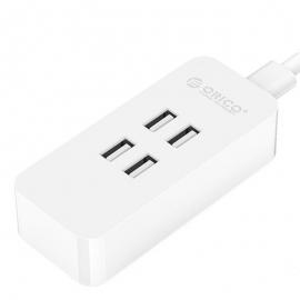 ORICO 20W 4 Port USB Charger for Cellphones, Tablets and More - White