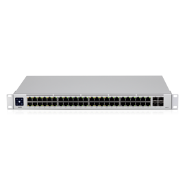 Ubiquiti UniFi 48 port Managed Gigabit Layer2 & Layer3 switch - 48x Gigabit Ethernet Ports w/ 32x 802.3at POE+, 4x SFP Port Touch Display 210W