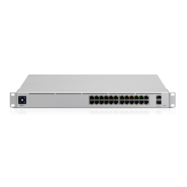 **NEW ITEM**Ubiquiti UniFi 24-port switch with (24) Gigabit RJ45 ports and (2) 10G SFP+ ports. Powerful second-generation UniFi switching