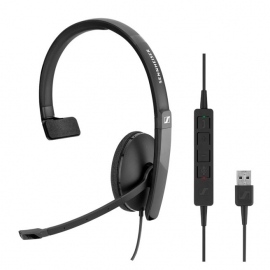 EPOS l Sennheiser ADAPT SC130 USB Wired monaural USB headset. Skype for Business certified and UC optimized.