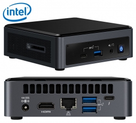 Intel NUC mini PC i3-10110U 4.1GHz 2xDDR4 SODIMM M.2 PCIe SSD HDMI USB-C (DP1.2) 3xDisplays GbE LAN WiFi BT 6xUSB DS POS