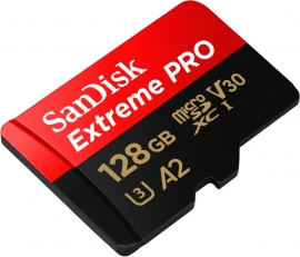 SANDISK SDSQXCY-128G-GN6MA TF Extreme PRO A2 V30 UHS-I/U3 170R/90W WITH SD ADAPTER