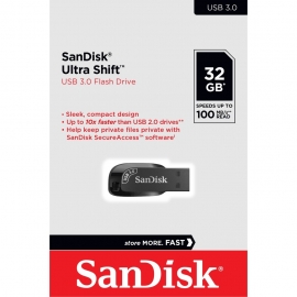 SanDisk 32GB Ultra Shift USB 3.0 Flash Drive SDCZ410-032G-G46 