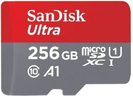  SANDISK SDSQUA4-256G-GN6MN Micro SDXC Ultra UHS-I Class 10 , A1, 120mb/s No adapter 
