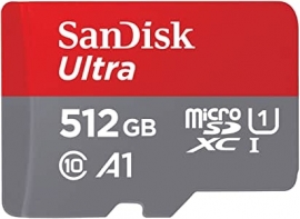  SANDISK SDSQUA4-512G-GN6MN Micro SDXC Ultra UHS-I Class 10 , A1, 120mb/s No adapter 