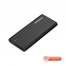 Simplecom SE515 Tool-Free NVMe/ SATA Dual Protocol M.2 SSD to USB 3.2 Gen 2 Type C Enclosure 