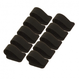 4Cabling Self Adhesive Hook & Loop Cable Holders. Black. Pack Of 10 002.008.3130