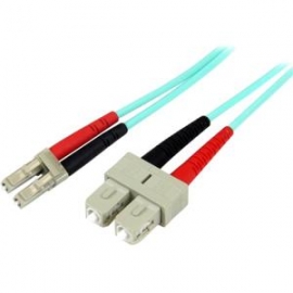 Startech Fiber Optic Cable - 10 Gb Aqua - Multimode Duplex 50/125 - Lszh - Lc/sc - 5 M A50fblcsc5