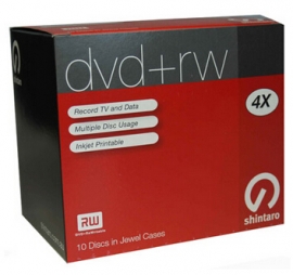 Shintaro Dvd+rw 4.7gb 4x 10pk Ij Sh4.7rw4ij+10p