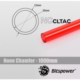 Bitspower None Chamfer Red Acrylic Tube Size Od 12 X 1000mm Bp-ncclt12acird-l1000