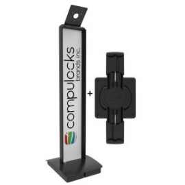 Compulocks Secure Universalersal Cling Mount With Brandme Floor Stand For Tablets - Black 140buclgvwmb
