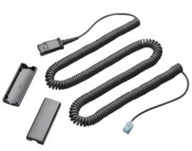 Plantronics Cable, 10" Coil, Qd To Male Modular Phone Jack 40702-01