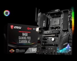 Msi Amd B450 Am4 Atx Gaming Motherboard Nahimic Audio Mystic Rgb 4xddr4 3x Pci-e X 1 1x Pci-e X