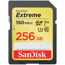 Sandisk Extreme Sdxc Sdxv5 256Gb V30 U3 C10 Uhs-I 150Mb/ S R 70Mb/ S W 4X6 Lifetime Limited Sdsdxv5-256G-Gncin