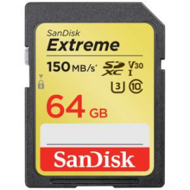 Sandisk Extreme Sdxc Sdxv6 64Gb V30 U3 C10 Uhs-I 150Mb/ S R 60Mb/ S W 4X6 Lifetime Limited Sdsdxv6-064G-Gncin