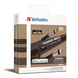 Verbatim Type C To Lightning Cable with Kevlar 120cm Black 66048