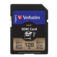 Verbatim Pro+ Sdxc Uhs-i 128gb U3 Memory Card 49198