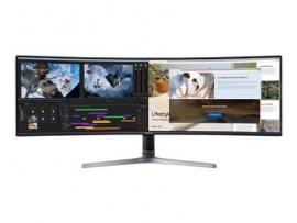 Samsung 49" (32:9) 5K2K Curve Qled 5120X1440 1Ms Hdr1000 Dp Hdmi F/Sync H/Adj 3Yr Lc49Rg90Ssexxy