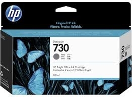 HP 730B 130-ml Gray DesignJet Ink Cartridge 3ED44A