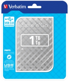 Verbatim 2.5in Store N Go Portable 1tb Silver 53197