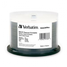 Verbatim Bd-r 25gb 50pk White Wide Thermal 6x 97338