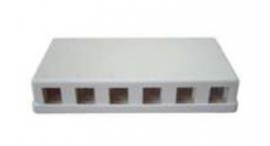 4cabling 6 Port Keystone Surface Mount Box 016.008.0004