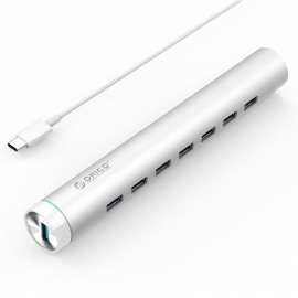 Orico Aluminum Alloy 7 Port Usb3.0 Hub With Laptop Stand Windows / Mac Os / Linux Arh7-U3