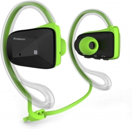Simplecom Bluetooth Neckband Sports Headphones with NFC Green NS200-Green